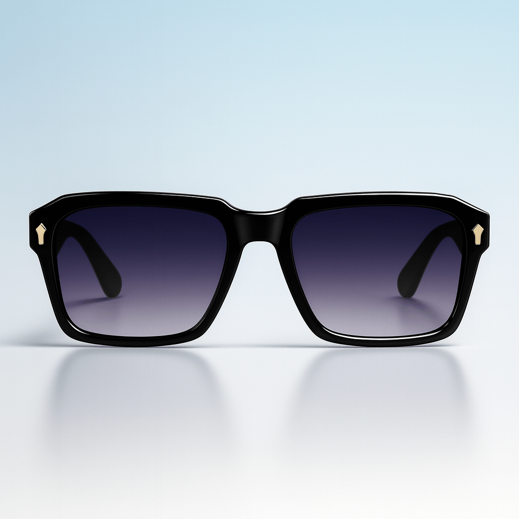 Premium Black Square Shape Sunglasses