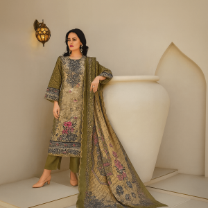 Trendy Pakistani Three Piece Salwar Kameez Set – Elegant & Comfortable Outfit