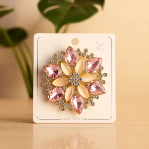 Elegant Brooch Safety Pin – Perfect for Saree, Burqa & Hijab