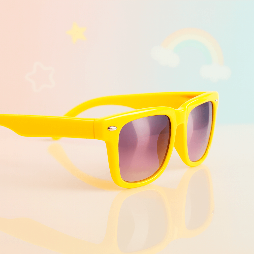 Kids-Friendly Unisex Yellow Sunglasses